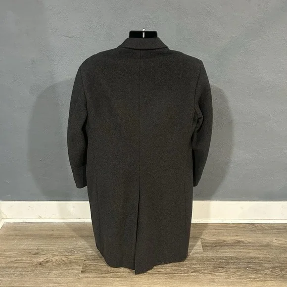 Vintage Overcoat Great Britain Wool Cashmere Mens Gray Size 402R